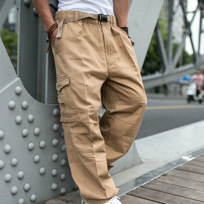 Fashion Meets Function: Sports Tan Baggy Training Pants